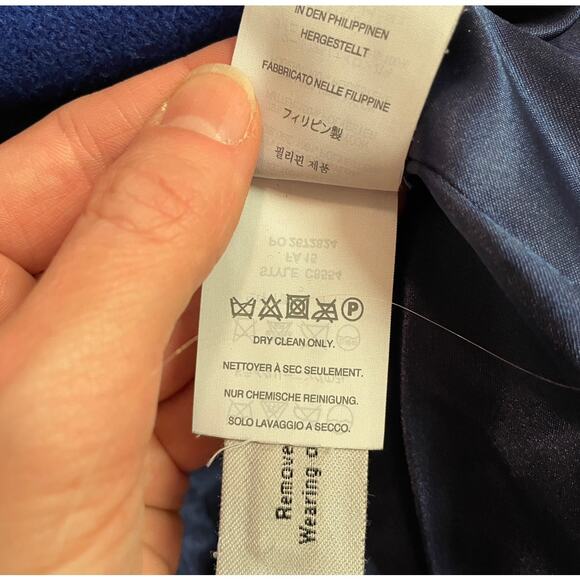 J. Crew Majesty Peacoat Stadium Cloth Nello Gori Royal Blue - Picture 6 of 6